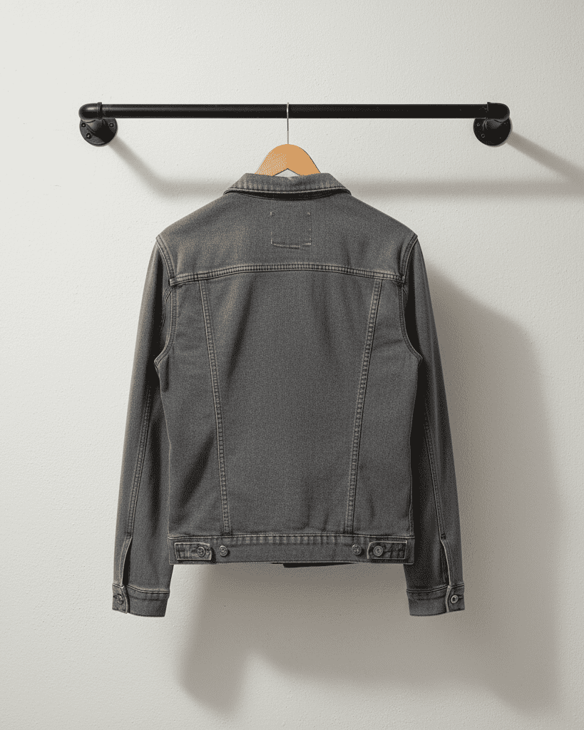 charcoal grey denim jacket
