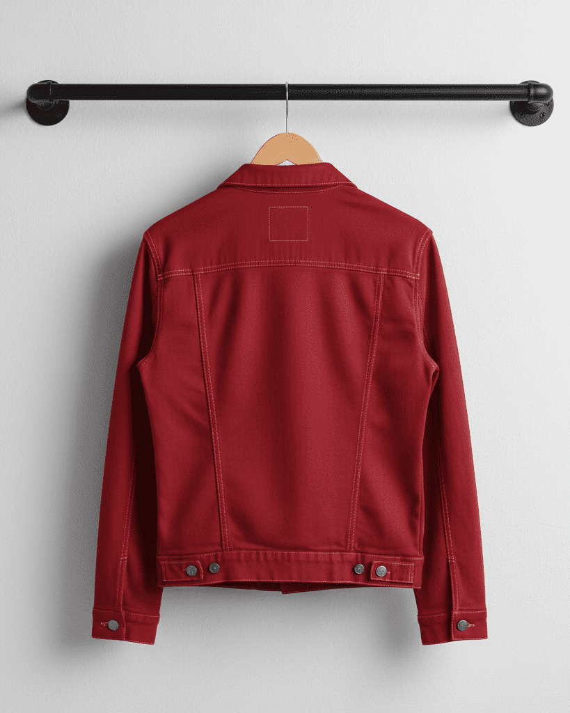 red denim jacket red denim jacket